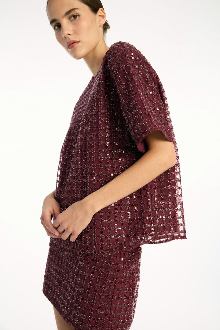 Beaded Oversized Top Zinfandel