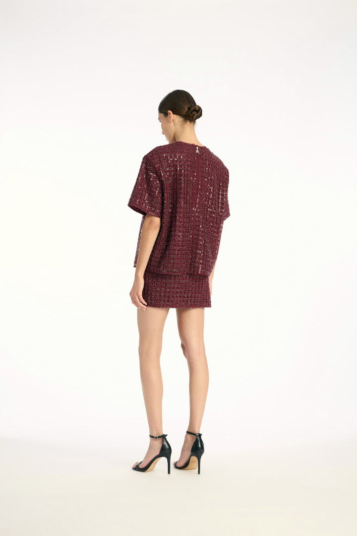 Beaded Oversized Top Zinfandel