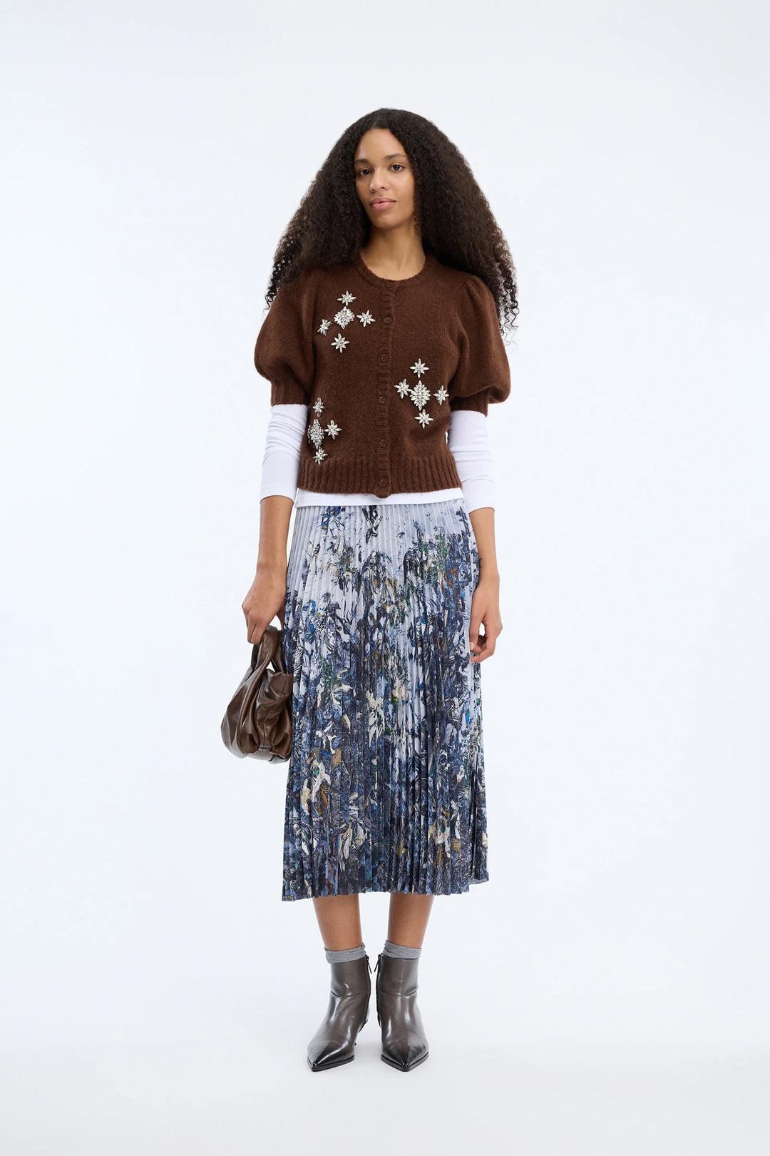 Charming Skirt Print Grey