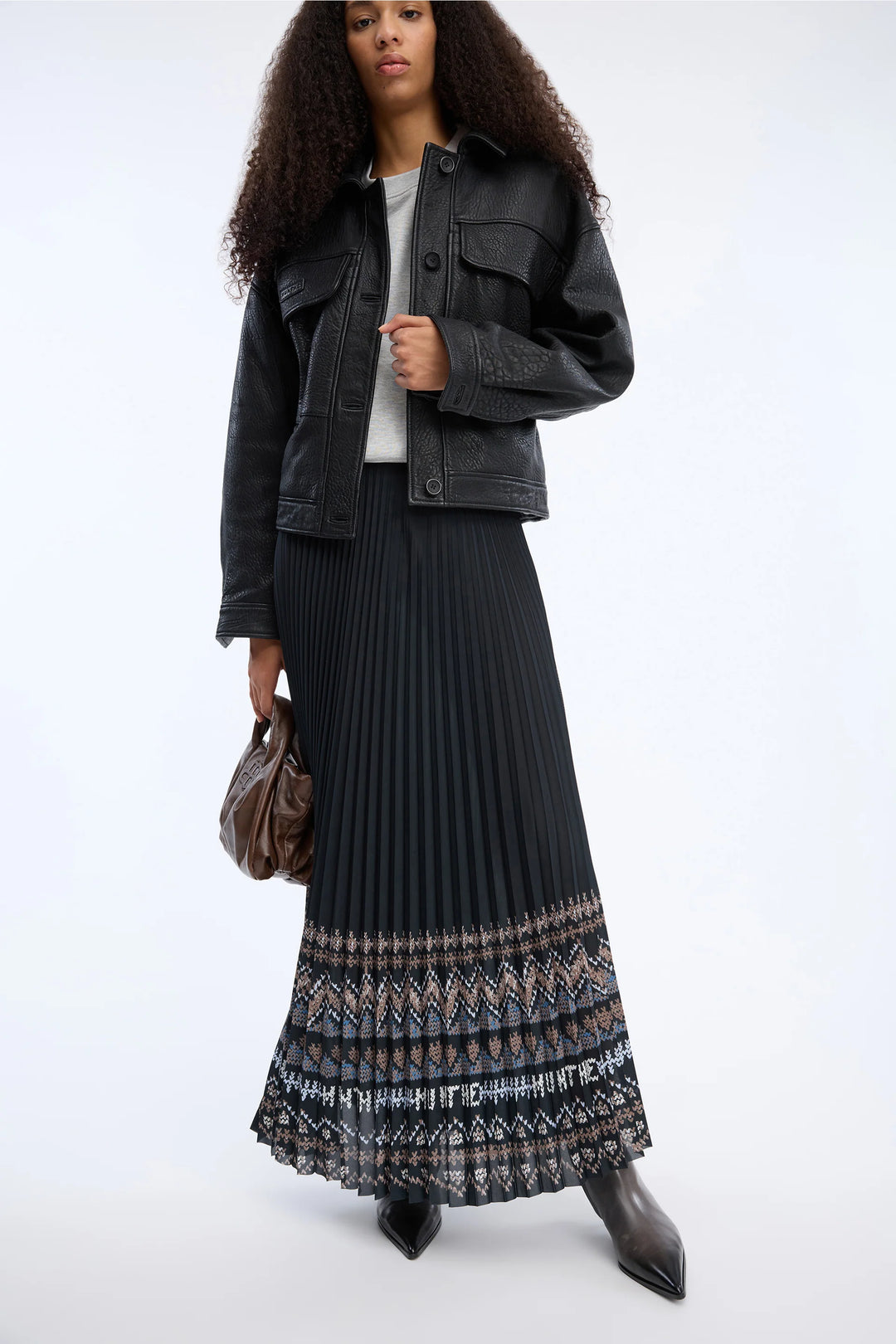 Taulla Skirt Print Black