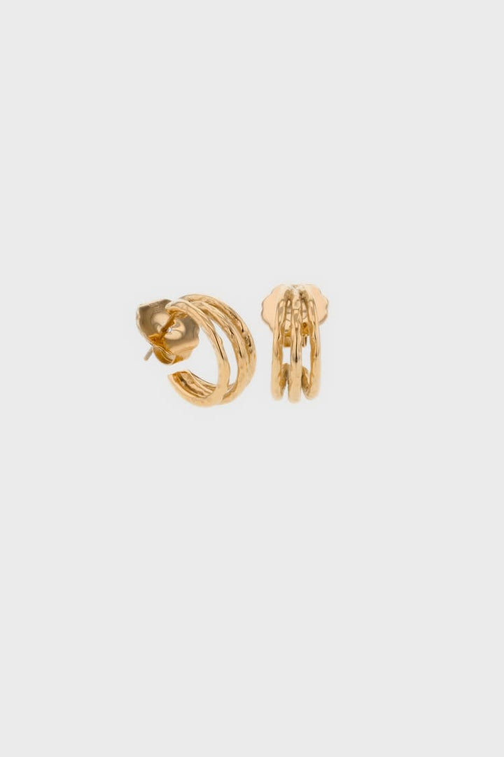 The Tripple Earrings Gold