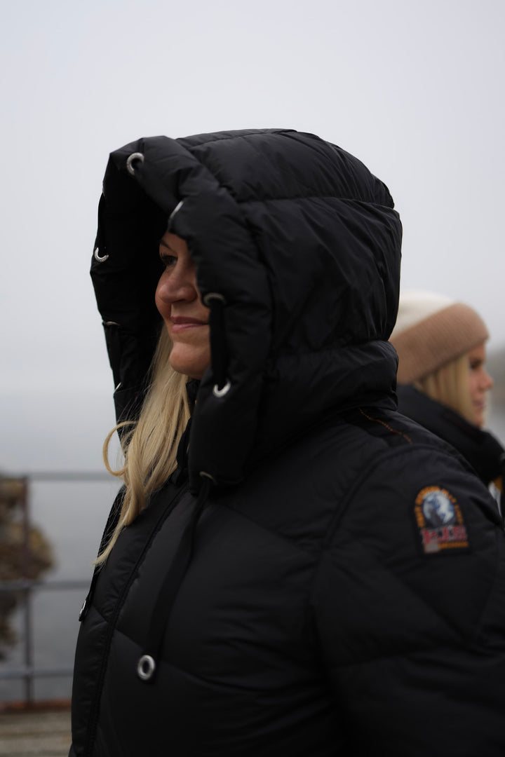 Panda Long Down Jacket Black