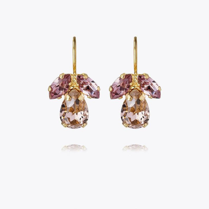 Petite Timo Earrings Gold Vintage Rose/Light Amethyst