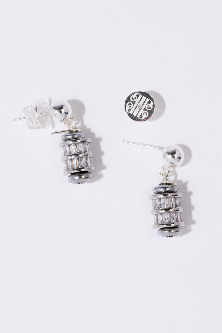 Tiny Gemini Earrings Silver