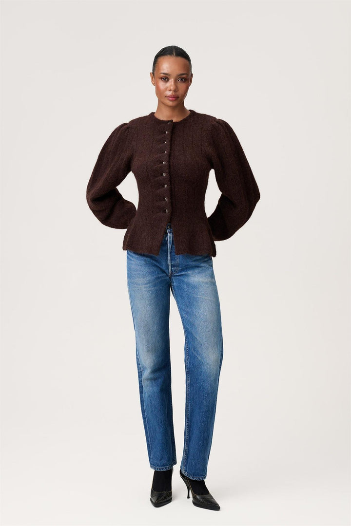 Arolla Cardigan Brown Melange
