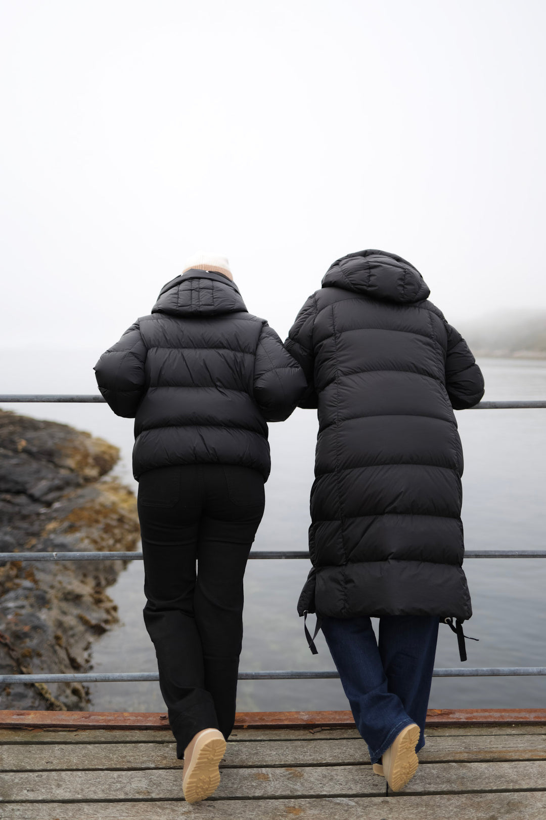 Panda Long Down Jacket Black