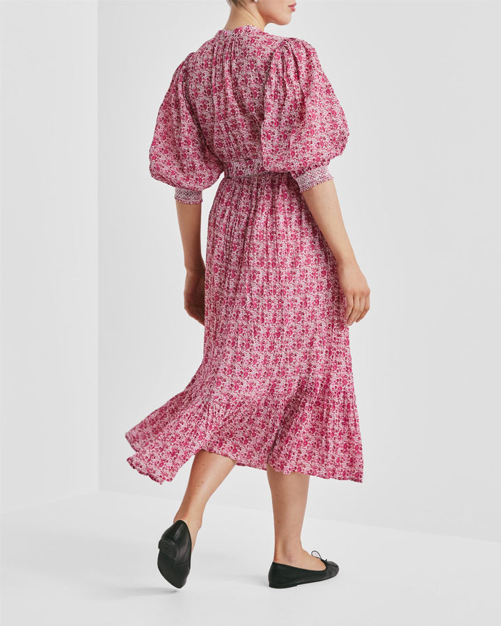 Twisted Midi Dress Wildflowers