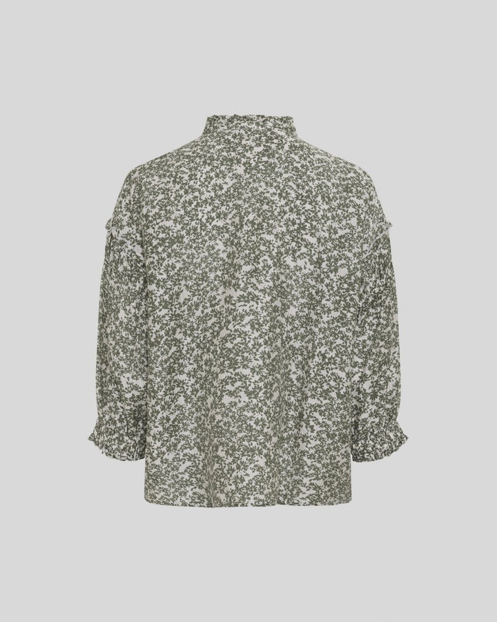Seraphina 3/4 Shirt AOP Egret Flower