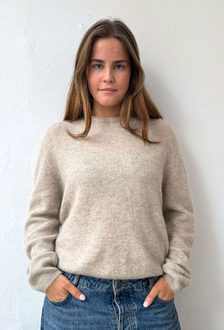 Tilde O-Neck Knit Latte Melange
