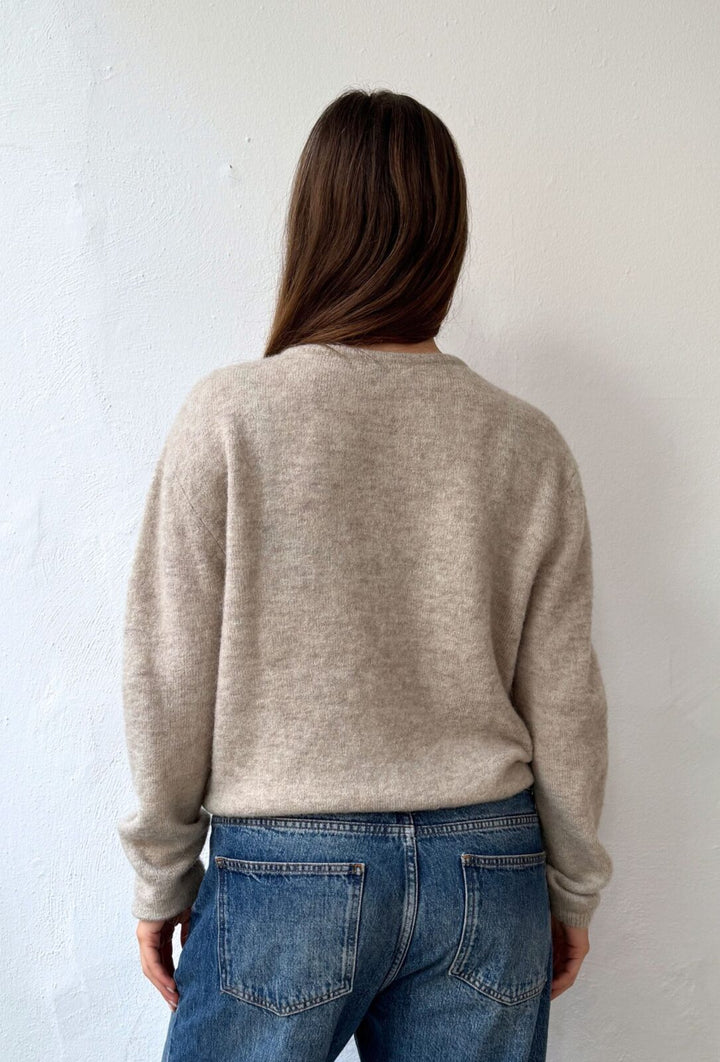 Flora Cardigan Knit Latte Melange