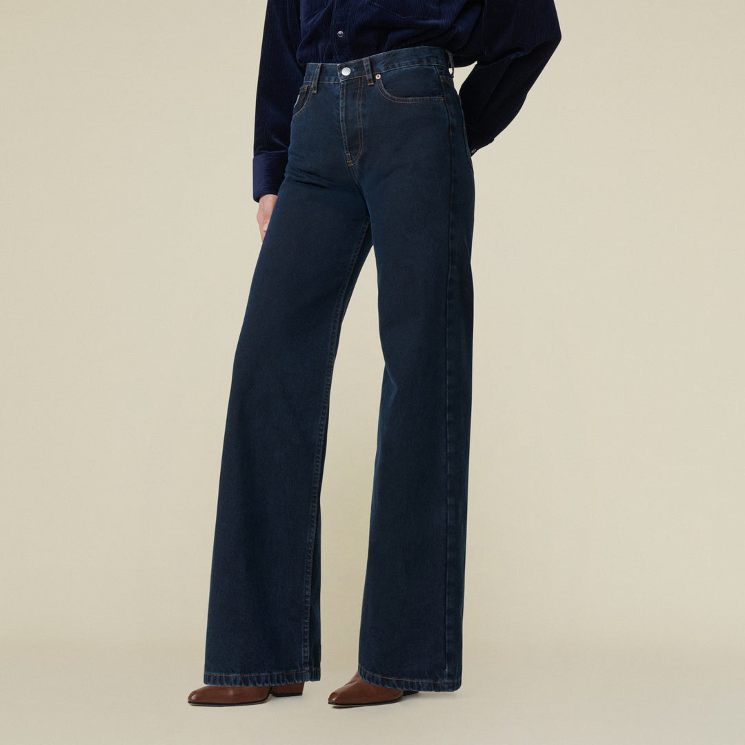 Lindsay Palazzo Blue Black Stone