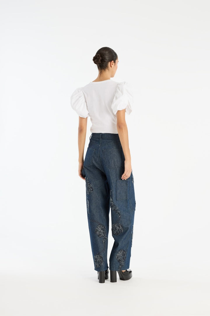 Puff Sleeve T-Shirt Bright White