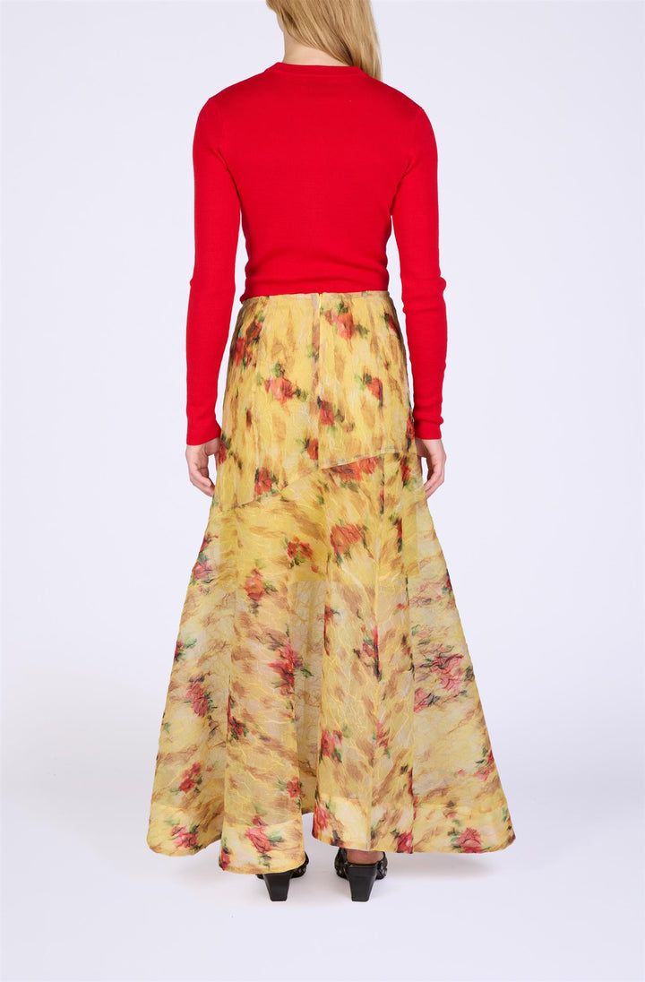 Shibori Organza Fluid Skirt Aurora