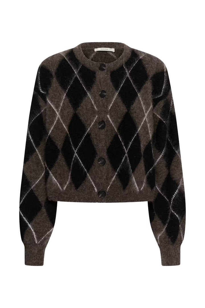 Sida Multi Cardigan Black/Chestnut