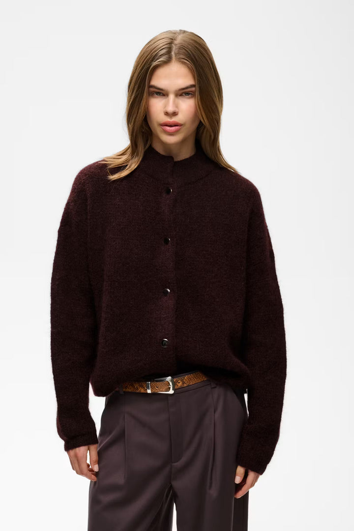 Debbie Cardigan Plum Melange