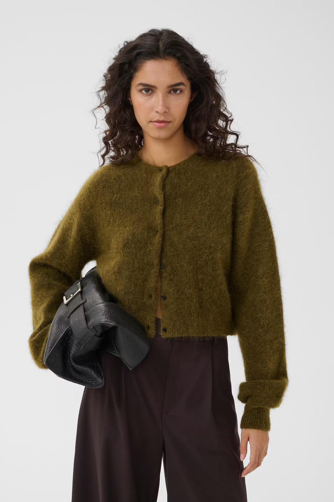 Debbie Short Cardigan Plantation Melange