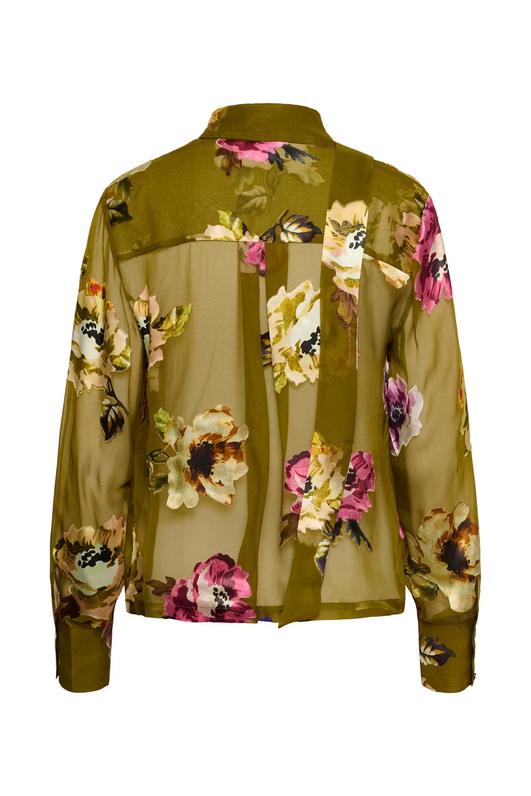 Darcia P Shirt Olive Green Flower