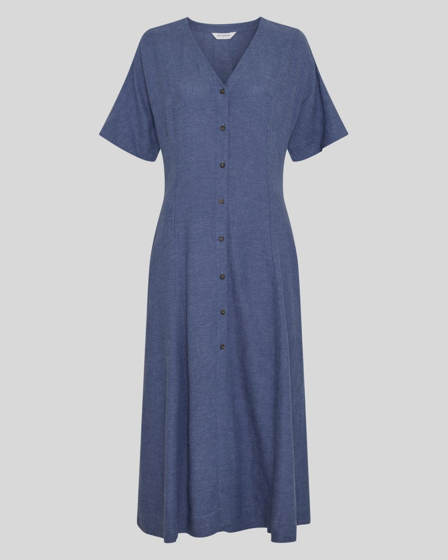 Viana Ginia 2/4 Dress V Indigo Mel