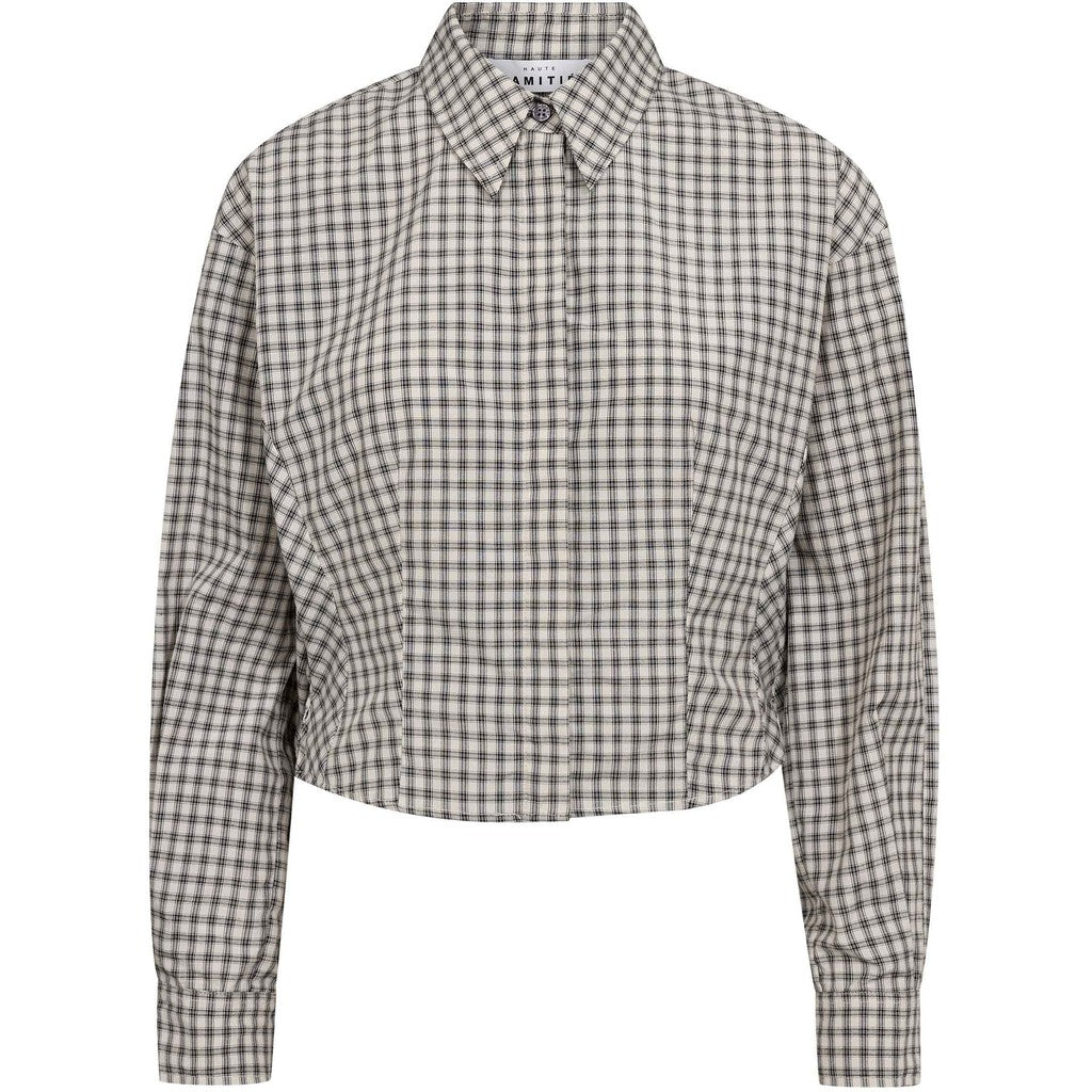Mimosa Check Smock Shirt Grey Check