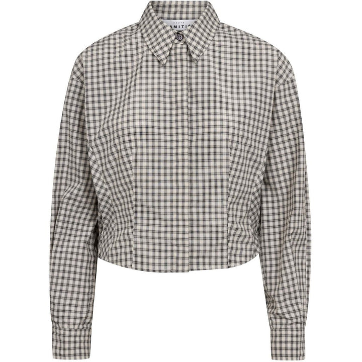 Mimosa Check Smock Shirt Grey Check