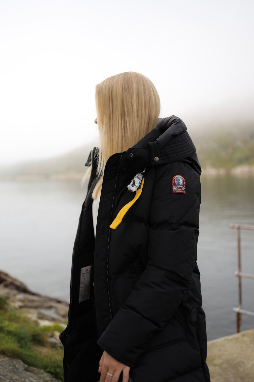 Long Bear Hooded Parka Black