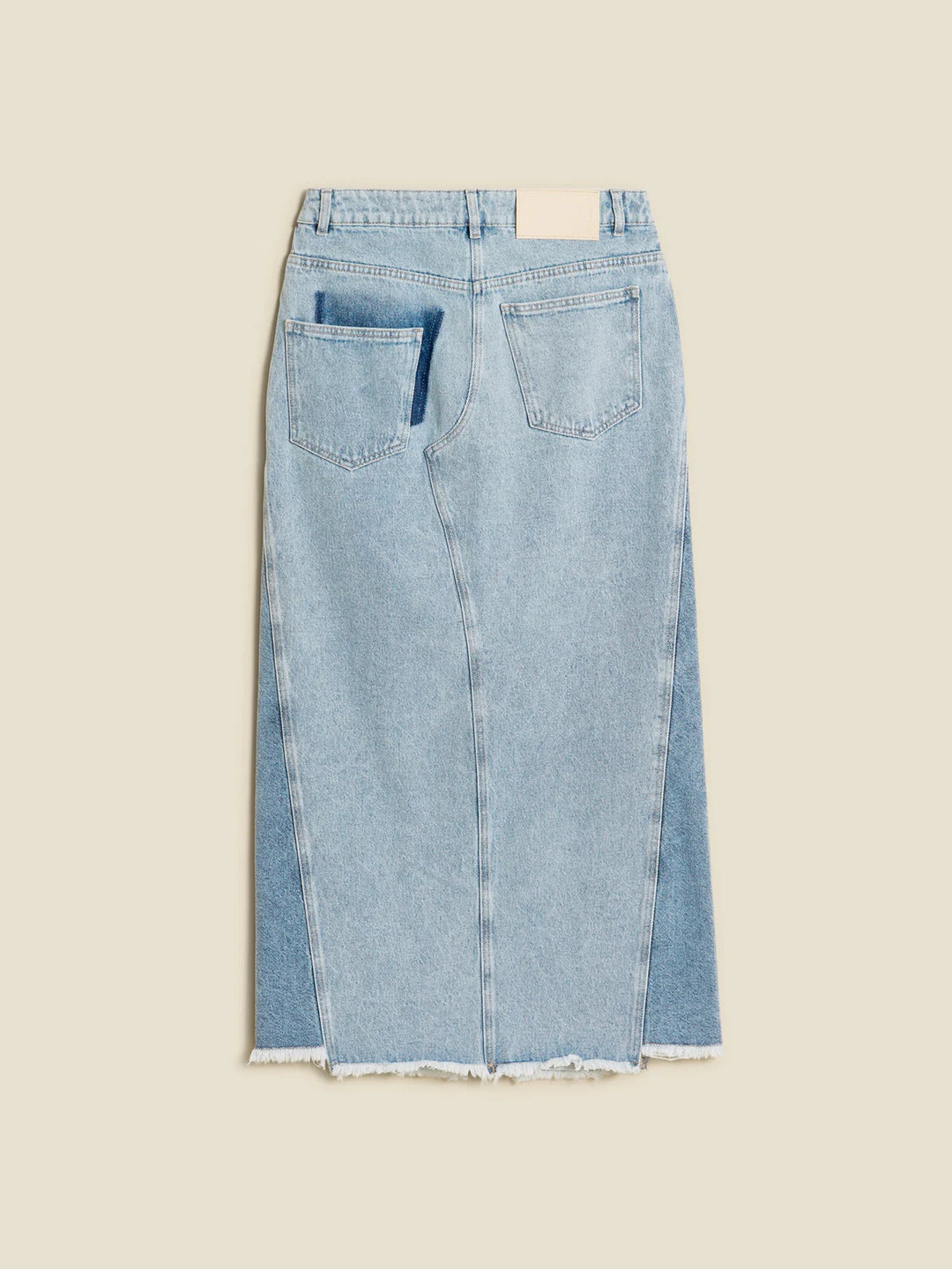 Louisa Long Denim Skirt Lt Blue Mix