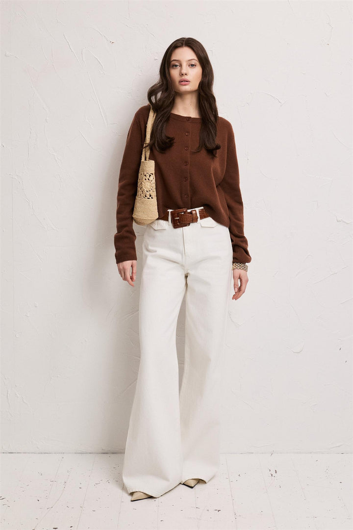 Astrid Cash Cardigan Brown