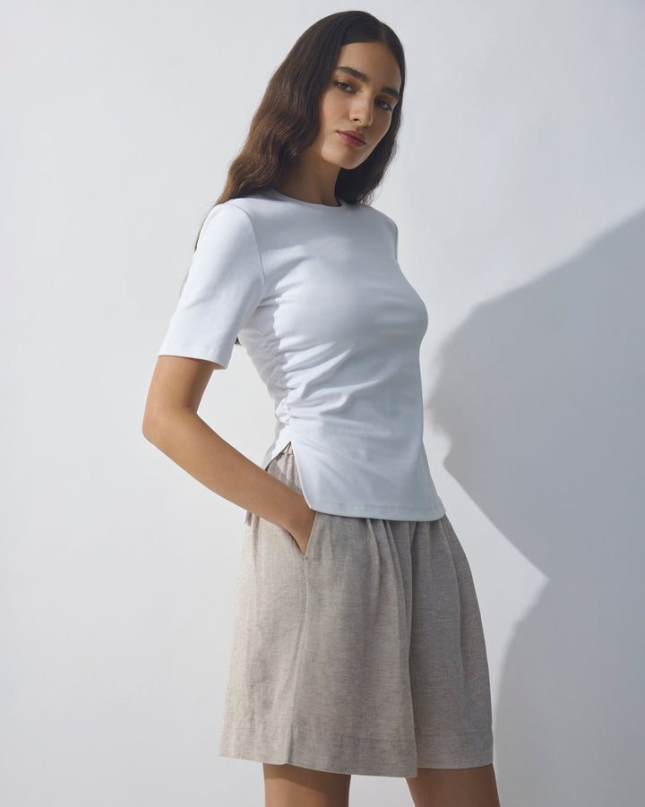 Viana Ginia HW Shorts Sand Melange