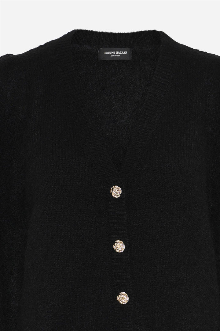 Syringa Brushed Krista Knit Cardigan Black