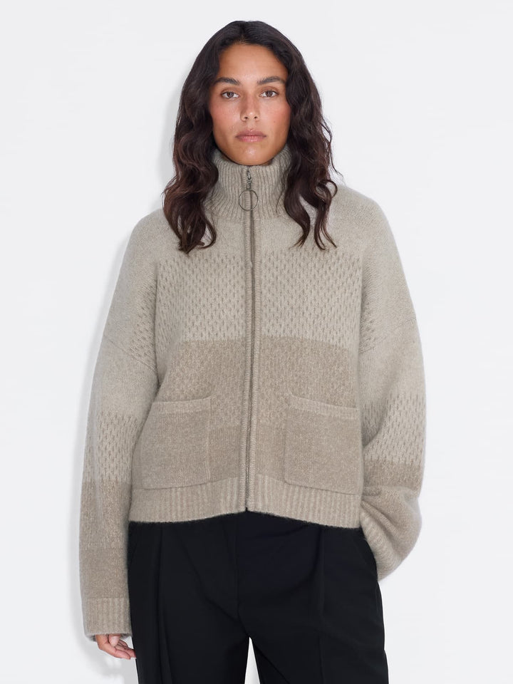 Tine Cardigan Taupe Mix