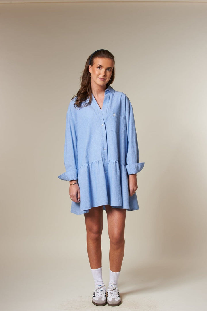 San Remo Chambray Dress Lt Blue