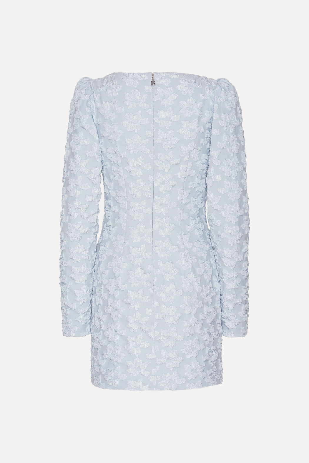 Jacquard Ls Mini Dress Illusion Blue