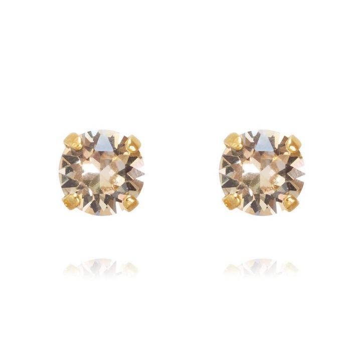 Classic Stud Earrings Gold Silk