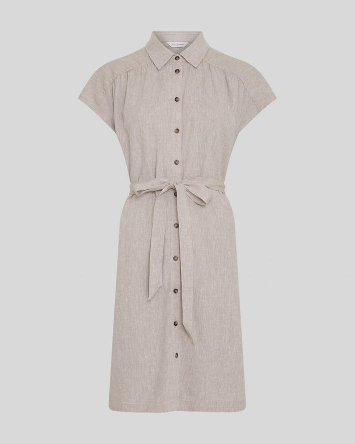 Viana Ginia SS Shirt Dress Sand Melange