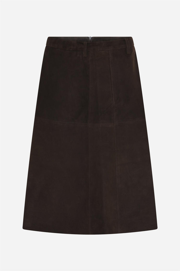 Sueda Irene Suede Skirt Dark Brown