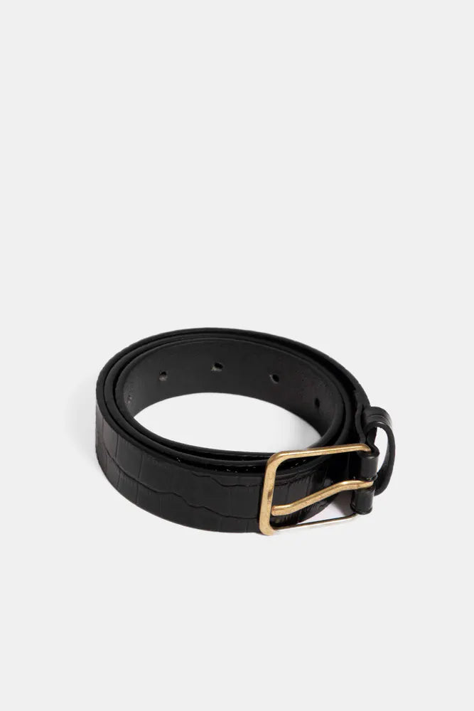 Aiden Belt Black Croco