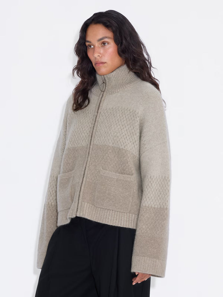 Tine Cardigan Taupe Mix