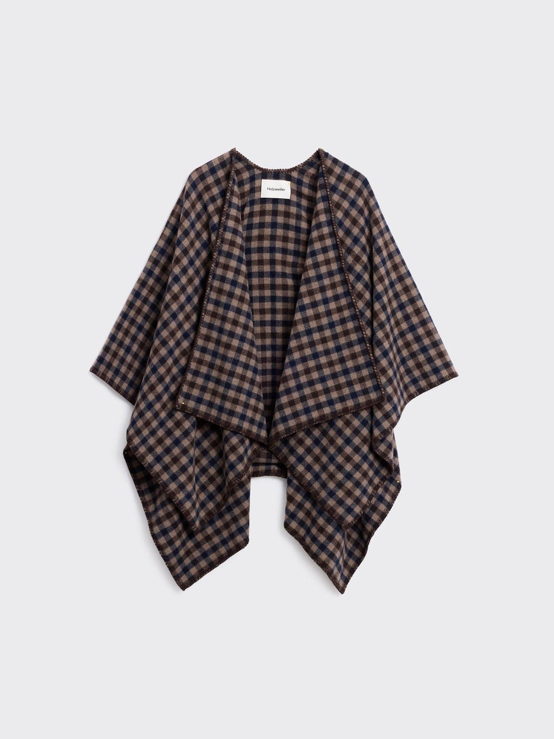 Tableau Poncho Brown Check