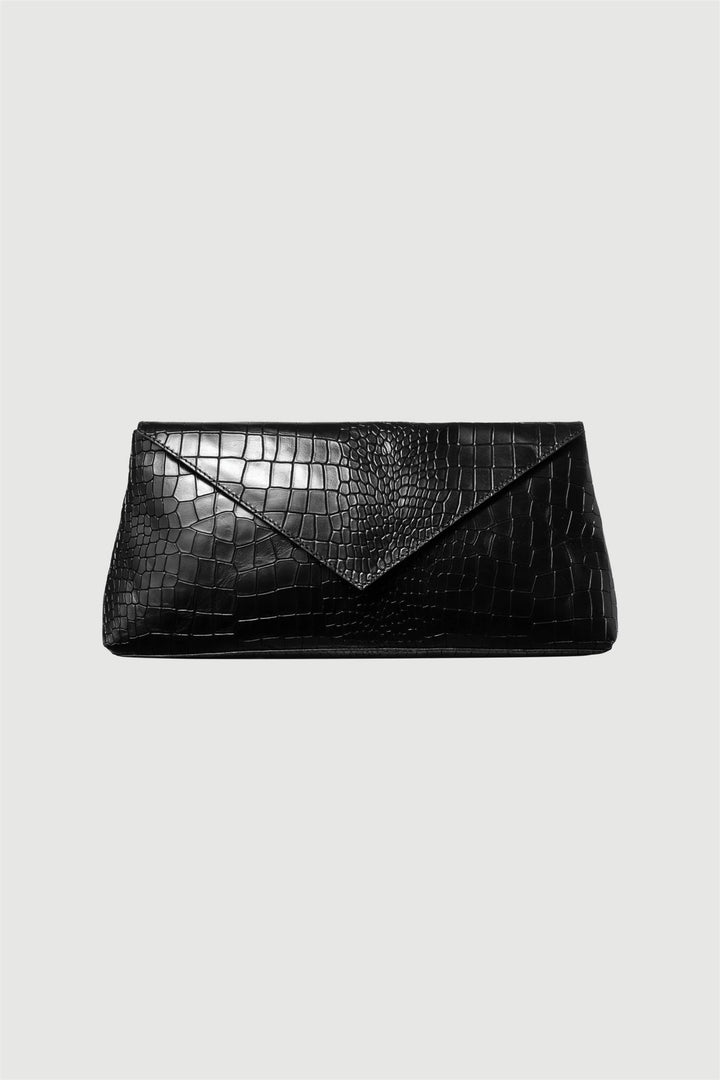 Onyx Clutch Black Croc