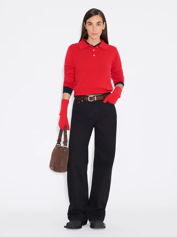 Isabella Cashmere Polo Red