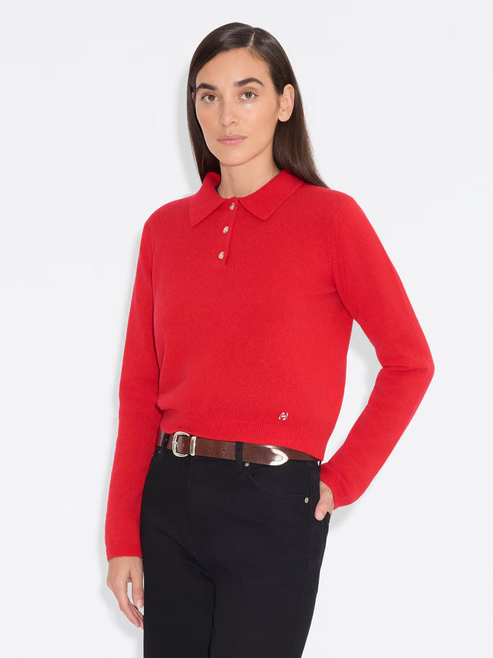 Isabella Cashmere Polo Red