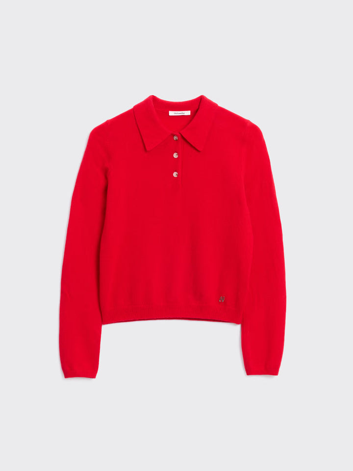 Isabella Cashmere Polo Red