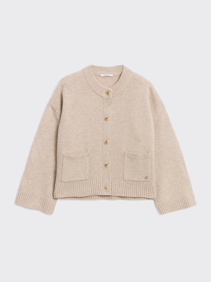 Julia Wide Cardigan Ecru Mix