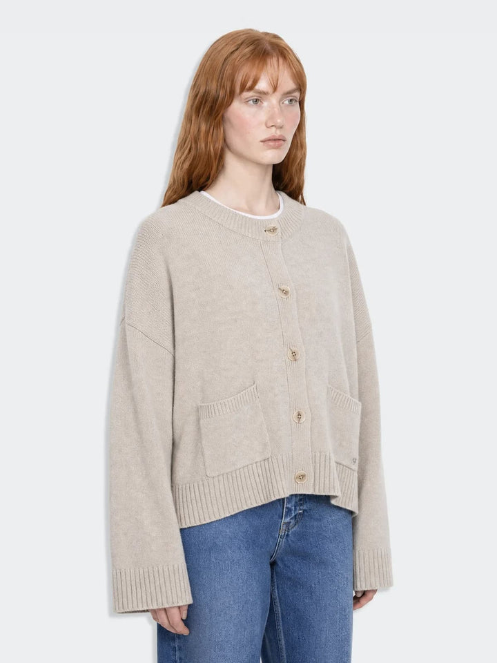 Julia Wide Cardigan Ecru Mix