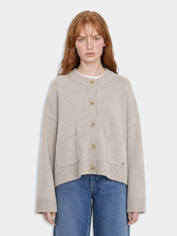 Julia Wide Cardigan Ecru Mix