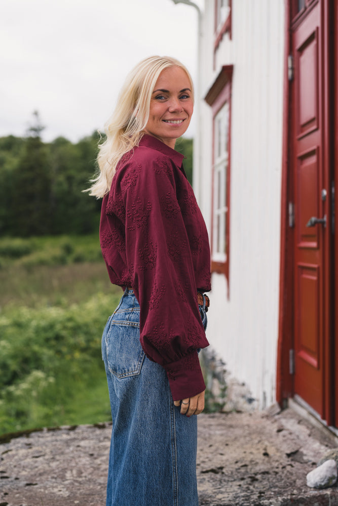 Camilla Top EMB Choco Truffle