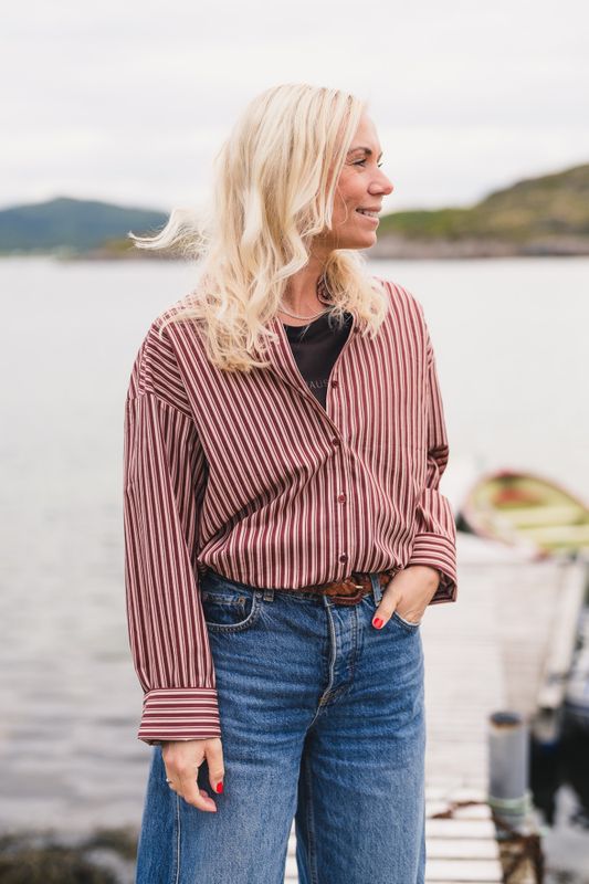 Ida Maja Shirt STP M Rose/Choco T