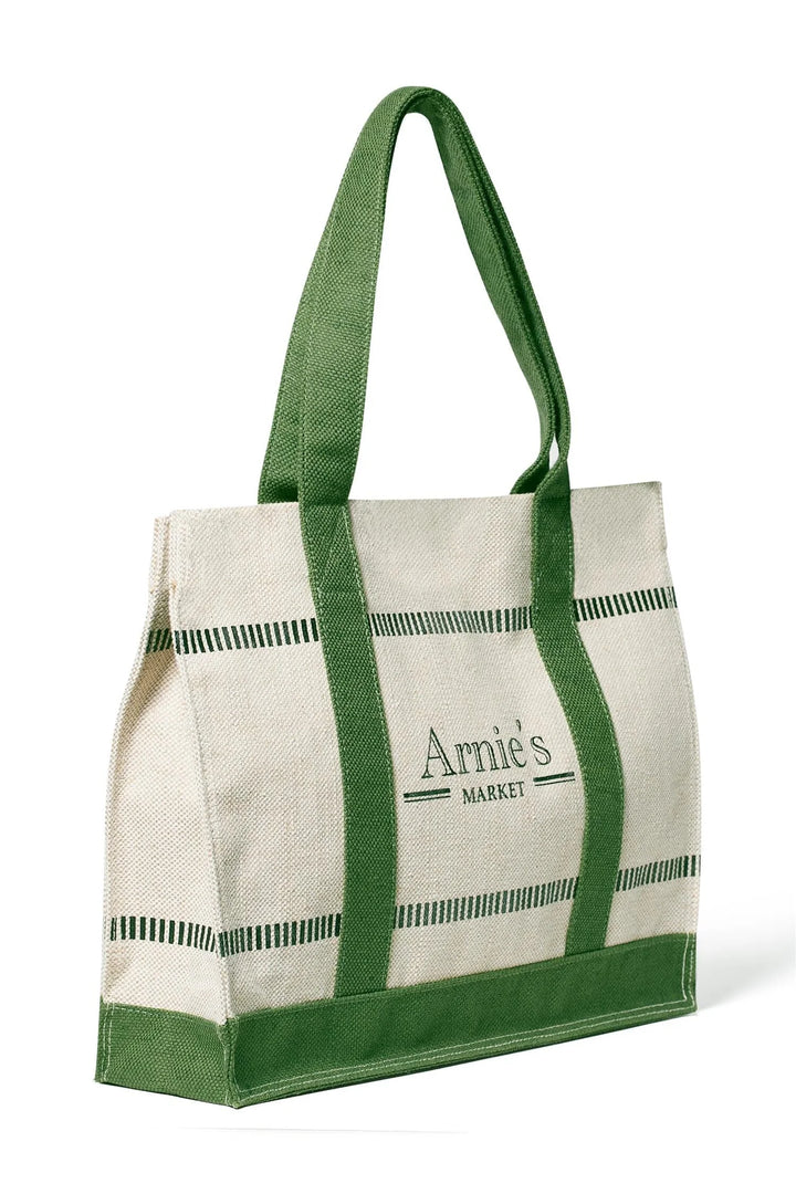 Riviera Market Bag Natural/Green