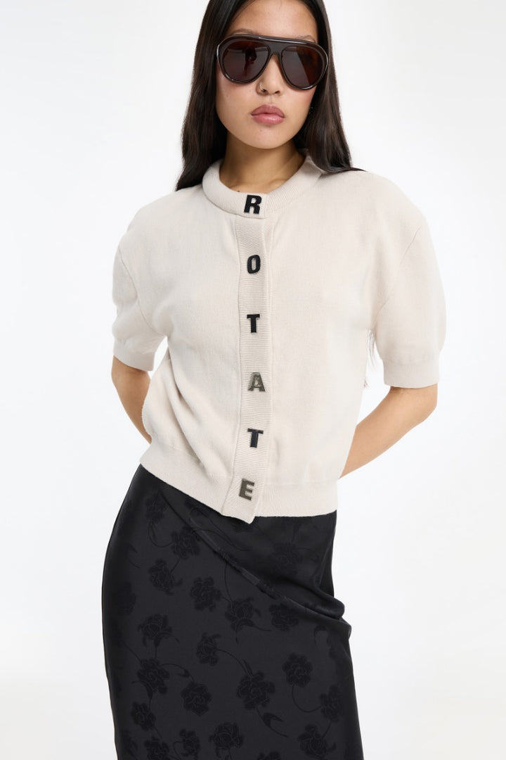 Firm Knit SS Cardigan Wind Chime Grey