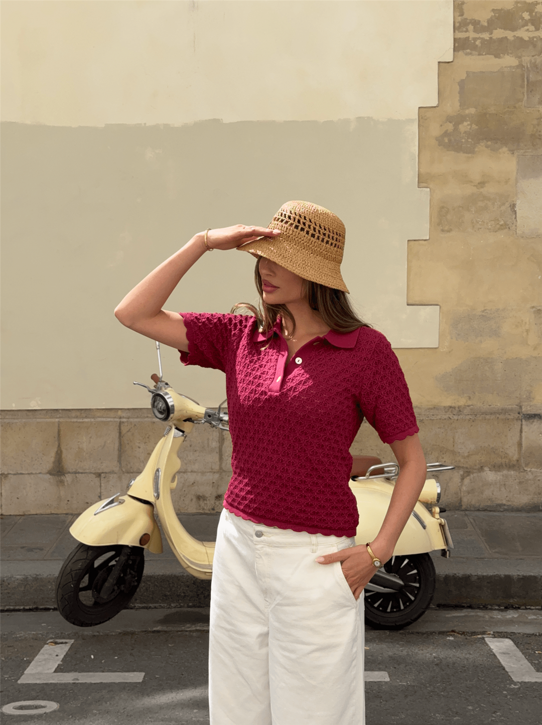 Gwen Knit Tee Berry